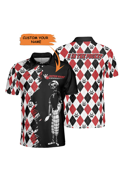 Personalized Bowling Men Polo Shirt, 5 In The Pocket Custom Men Polo Shirt - Best Gift For Bowling Lovers