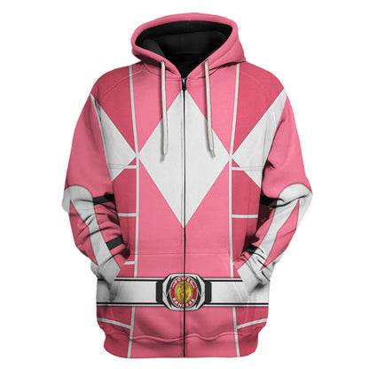 Pink Mighty Morphin Power Ranger Cosplay C2 - Hoodie Set, Sweatshirt, Sweatpants