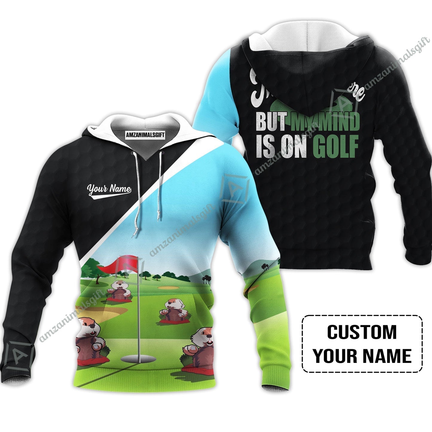 Golf Women Sleeveless Polo Shirt- Gopher My Mind Is On Golf Custom Women Sleeveless Polo Shirt
