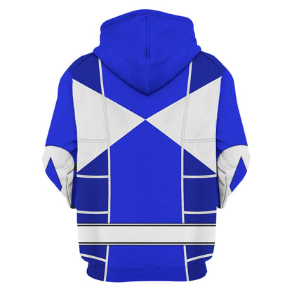 Blue Mighty Morphin Power Ranger Cosplay C2 - Hoodie Set, Sweatshirt, Sweatpants