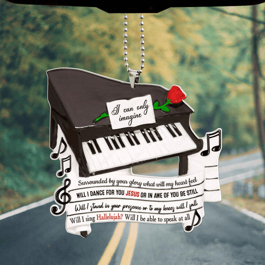 Grand Piano I Can Only Imagine Acrylic Car Ornament, Perfect Christmas Gift For Family, Friends
