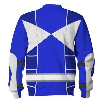 Blue Mighty Morphin Power Ranger Cosplay C2 - Hoodie Set, Sweatshirt, Sweatpants