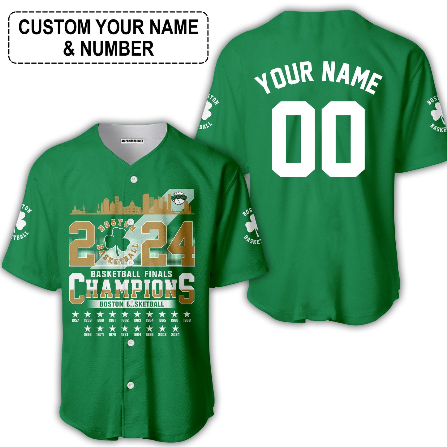 Boston American Basketball 2024 Playoff Final Champions Baseball Jersey, Customized Basketball Shirt For Boston Basketball Fans - AOP