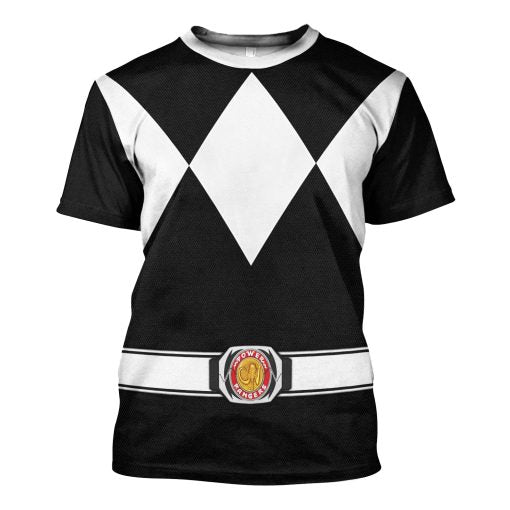 Black Mighty Morphin Power Ranger Cosplay - Unisex Tracksuit Hoodies Set, Sweatshirt, Sweatpants