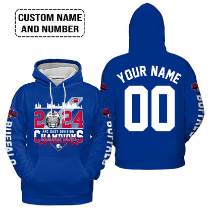 2024 Buffalo American Football AFC East Champions Custom T Shirts, Conquered The 2024 East Champs Custom Shirts