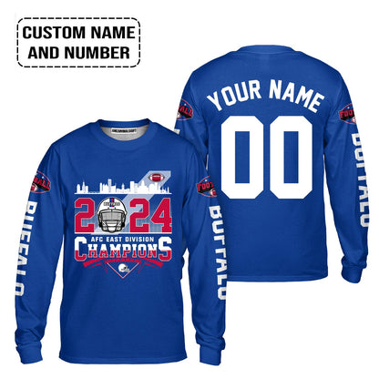 2024 Buffalo American Football AFC East Champions Custom T Shirts, Conquered The 2024 East Champs Custom Shirts