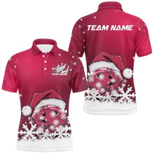 Snowflake Custom Christmas Bowling Shirts, Santa Bowling Team Outfit, Christmas Bowling uniforms Personalized Name And Team Name