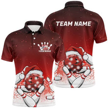Snowflake Custom Christmas Bowling Shirts, Santa Bowling Team Outfit, Christmas Bowling uniforms Personalized Name And Team Name