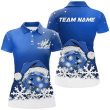 Snowflake Custom Christmas Bowling Shirts, Santa Bowling Team Outfit, Christmas Bowling uniforms Personalized Name And Team Name