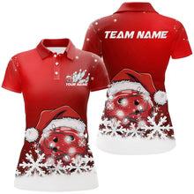 Snowflake Custom Christmas Bowling Shirts, Santa Bowling Team Outfit, Christmas Bowling uniforms Personalized Name And Team Name