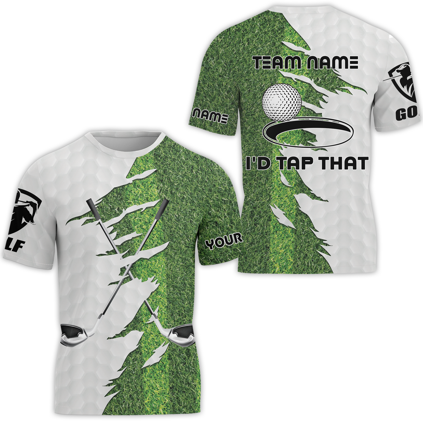Green Golf Course Polo Shirt, I'd Tap That Golf Polo Shirt For Men, Gift Idea For Male Players, Gift For Golfers