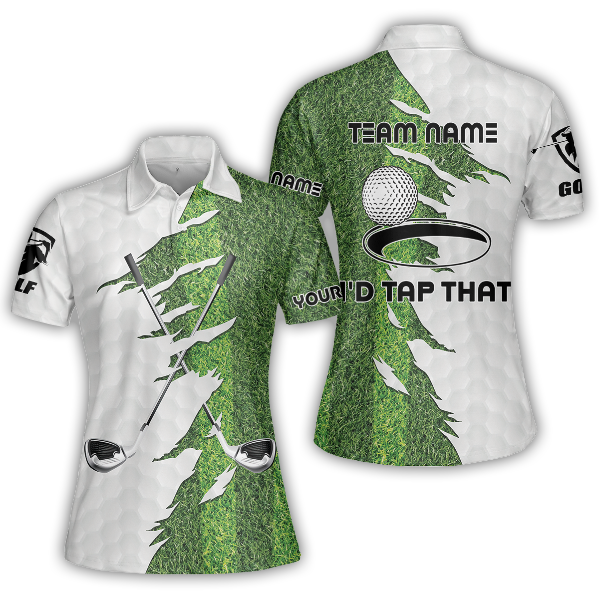 Green Golf Course Polo Shirt, I'd Tap That Golf Polo Shirt For Men, Gift Idea For Male Players, Gift For Golfers