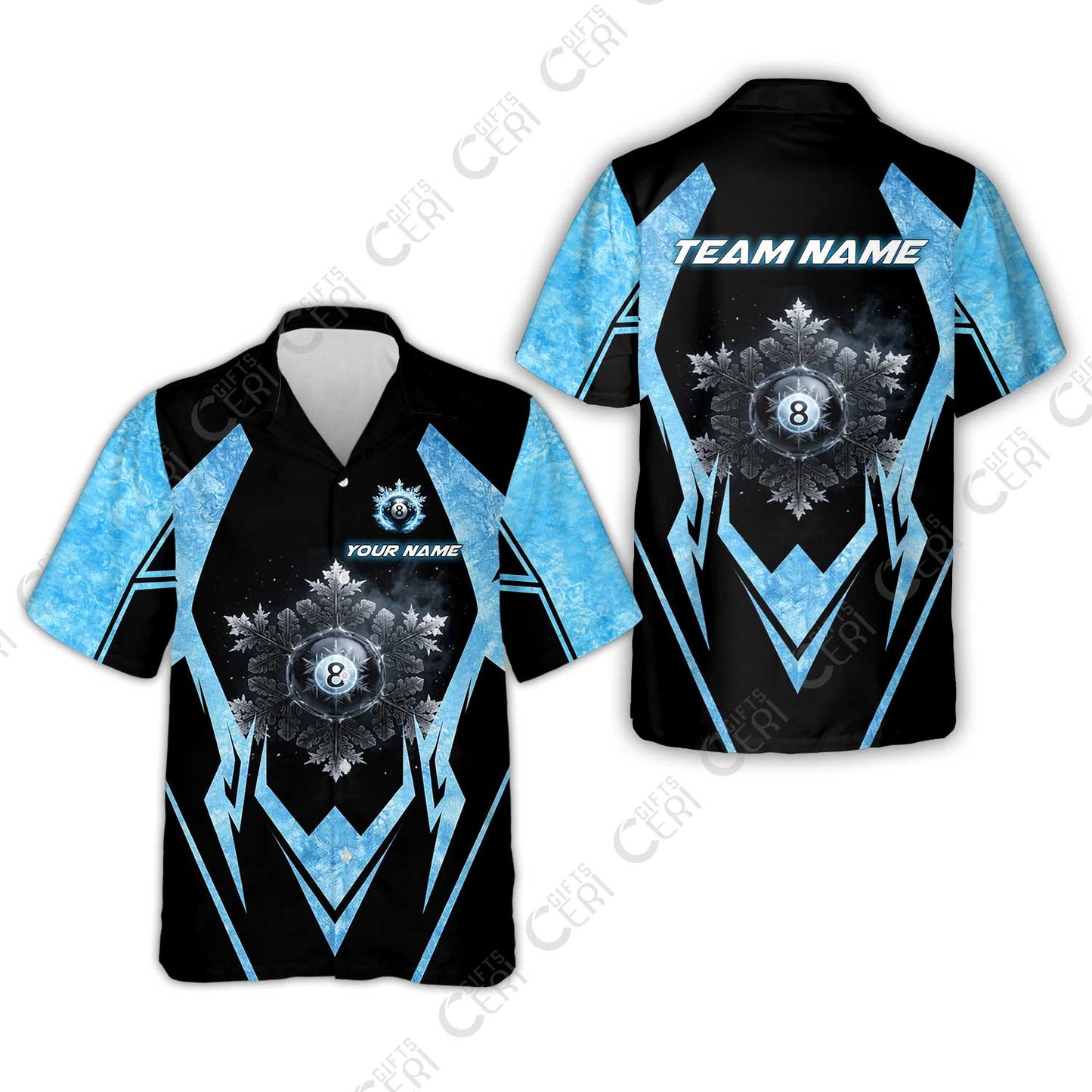 Customized Billiards Hawaiian Shirt, Personalized Ice Break 8 Ball Jersey Gift For Billiard Players