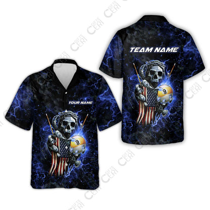 Customized Billiards Hawaiian Shirt, Personalized Ghost Break 9 Ball Jersey Gift For Billiard Players