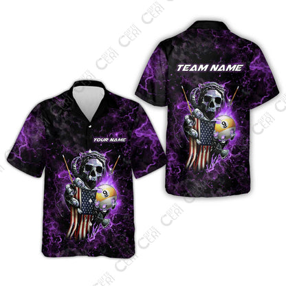 Customized Billiards Hawaiian Shirt, Personalized Ghost Break 9 Ball Jersey Gift For Billiard Players