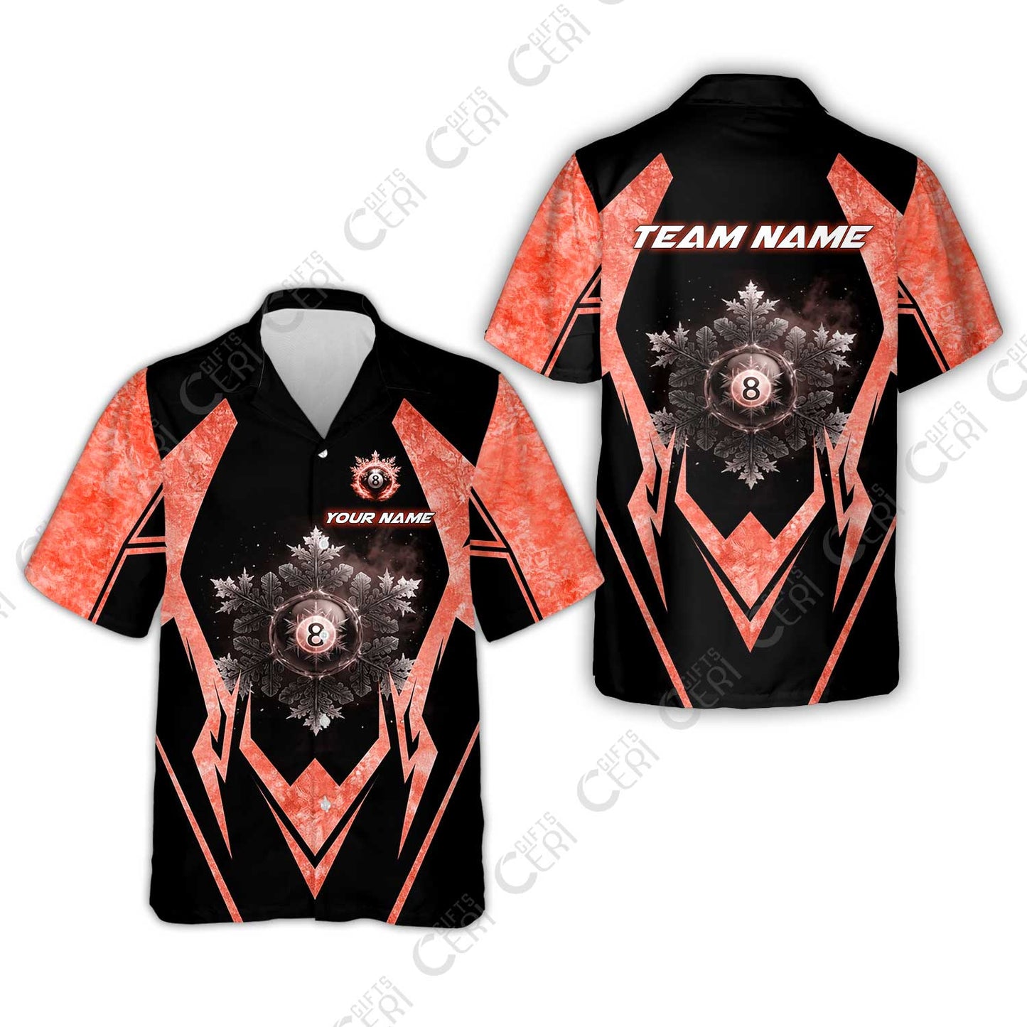 Customized Billiards Hawaiian Shirt, Personalized Ice Break 8 Ball Jersey Gift For Billiard Players