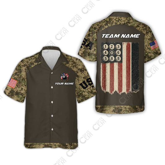 Customized 8 Ball Pool Hawaiian Shirt, Billiard 8-Ball American Pool Warrior, Billiards Jerseys
