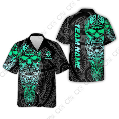 Customized 9 Ball Pool Hawaiian Shirt, 9-Ball Billiard Ethnic Tribal Style Pattern, Billiards Jerseys