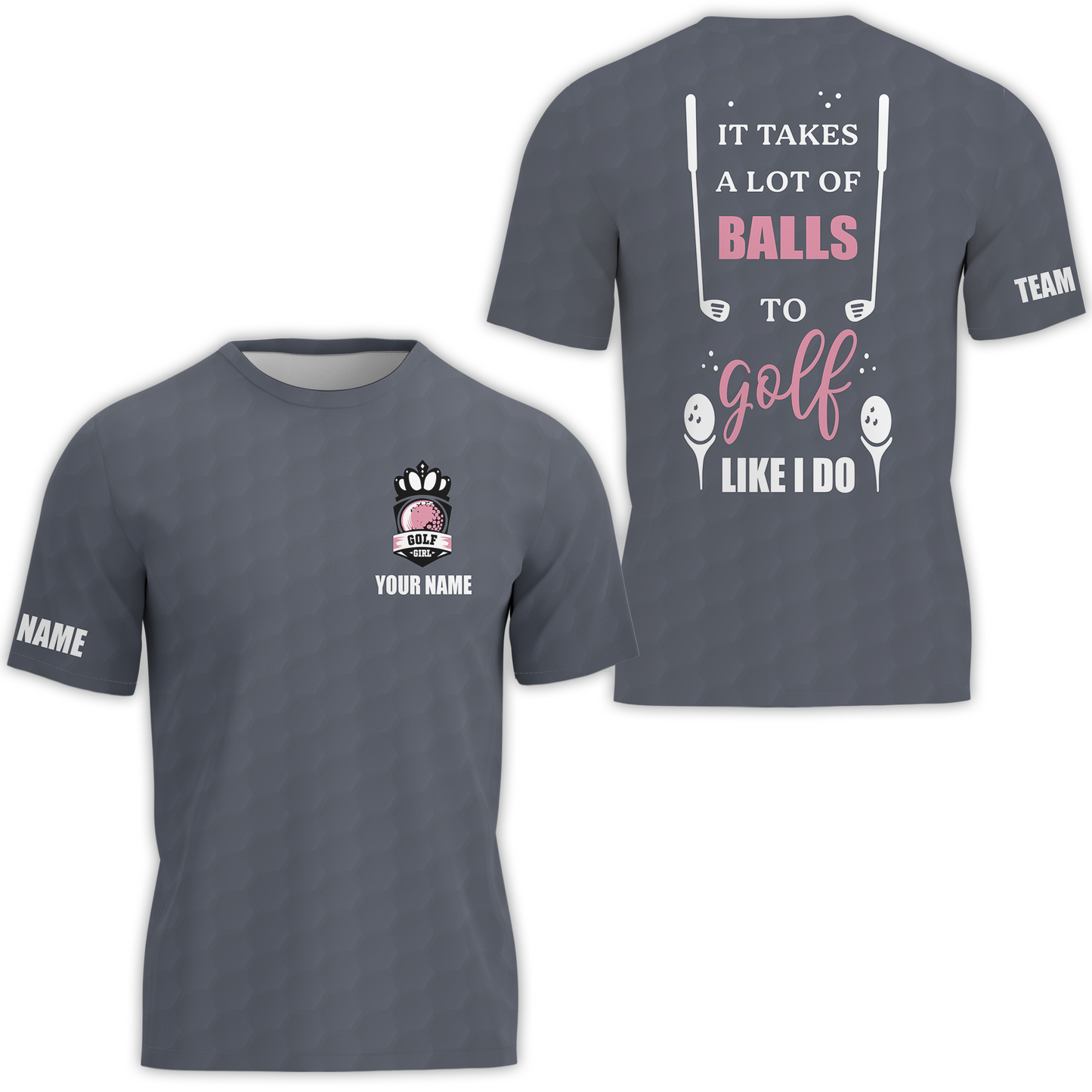 Golf Women Polo Shirt, It Takes A Lot Of Balls To Golf Like I Do Golf Short Sleeve Shirt For Ladies, Cool Gift For Female Golfers