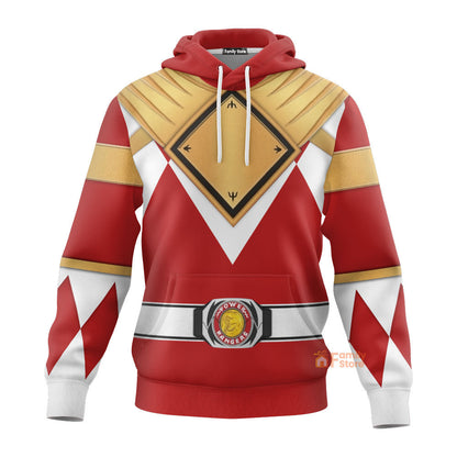 Red Ranger Dragon Shield | Hoodies Sweatshirt T-shirt Hawaiian Tracksuit