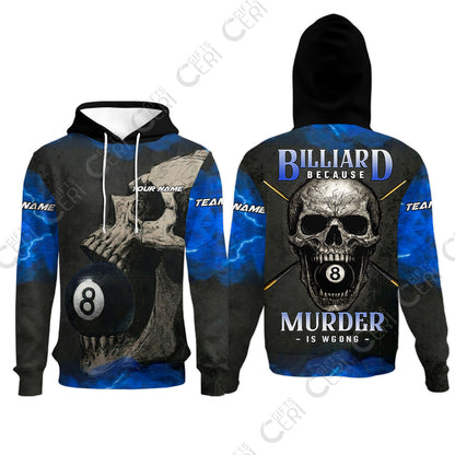 Customized Billiards Hoodies, Personalized Death Break 8 Ball Jersey Gift For Billiard Players
