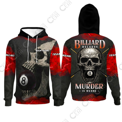 Customized Billiards Hoodies, Personalized Death Break 8 Ball Jersey Gift For Billiard Players