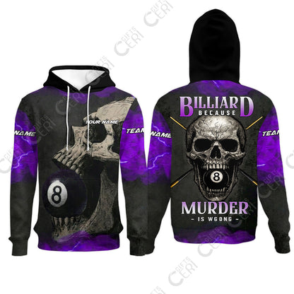 Customized Billiards Hoodies, Personalized Death Break 8 Ball Jersey Gift For Billiard Players