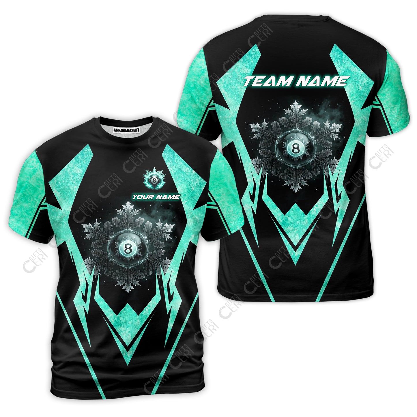 Customized Billiards T-Shirt, Personalized Ice Break 8 Ball Jersey Gift For Billiard Players