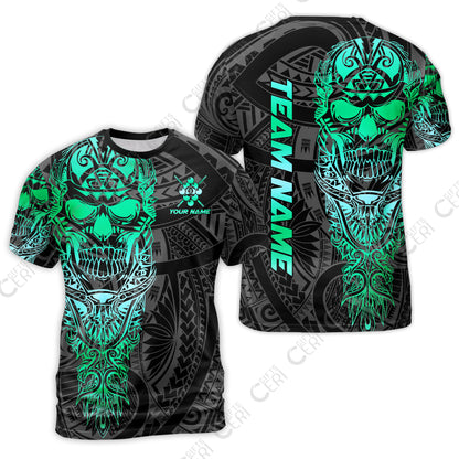 Customized 9 Ball Pool T-Shirt, 9-Ball Billiard Ethnic Tribal Style Pattern, Billiards Jerseys