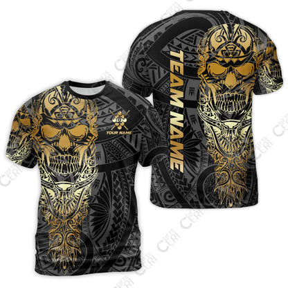 Customized 9 Ball Pool T-Shirt, 9-Ball Billiard Ethnic Tribal Style Pattern, Billiards Jerseys