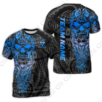 Customized 9 Ball Pool T-Shirt, 9-Ball Billiard Ethnic Tribal Style Pattern, Billiards Jerseys