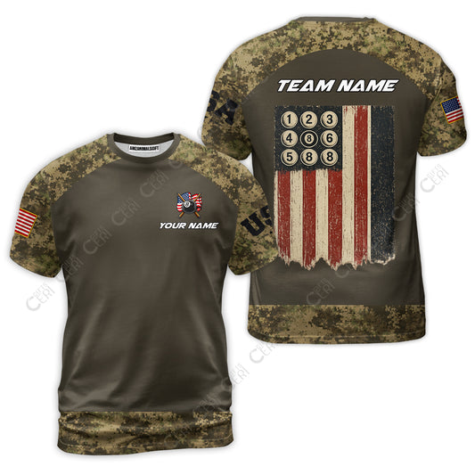 Customized 8 Ball Pool T-Shirt, Billiard 8-Ball American Pool Warrior, Billiards Jerseys