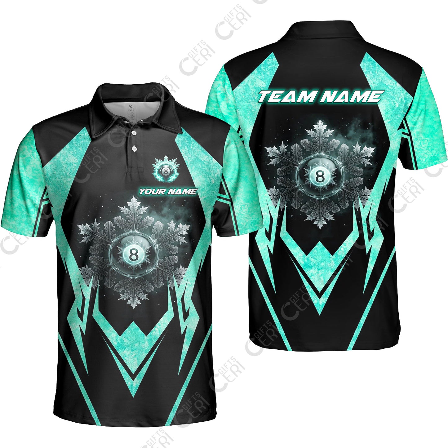 Customized Billiards Unisex Polo Shirt, Personalized Ice Break 8 Ball Jersey Gift For Billiard Players