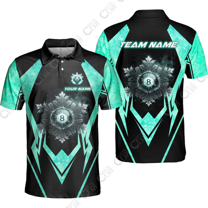 Customized Billiards Unisex Polo Shirt, Personalized Ice Break 8 Ball Jersey Gift For Billiard Players