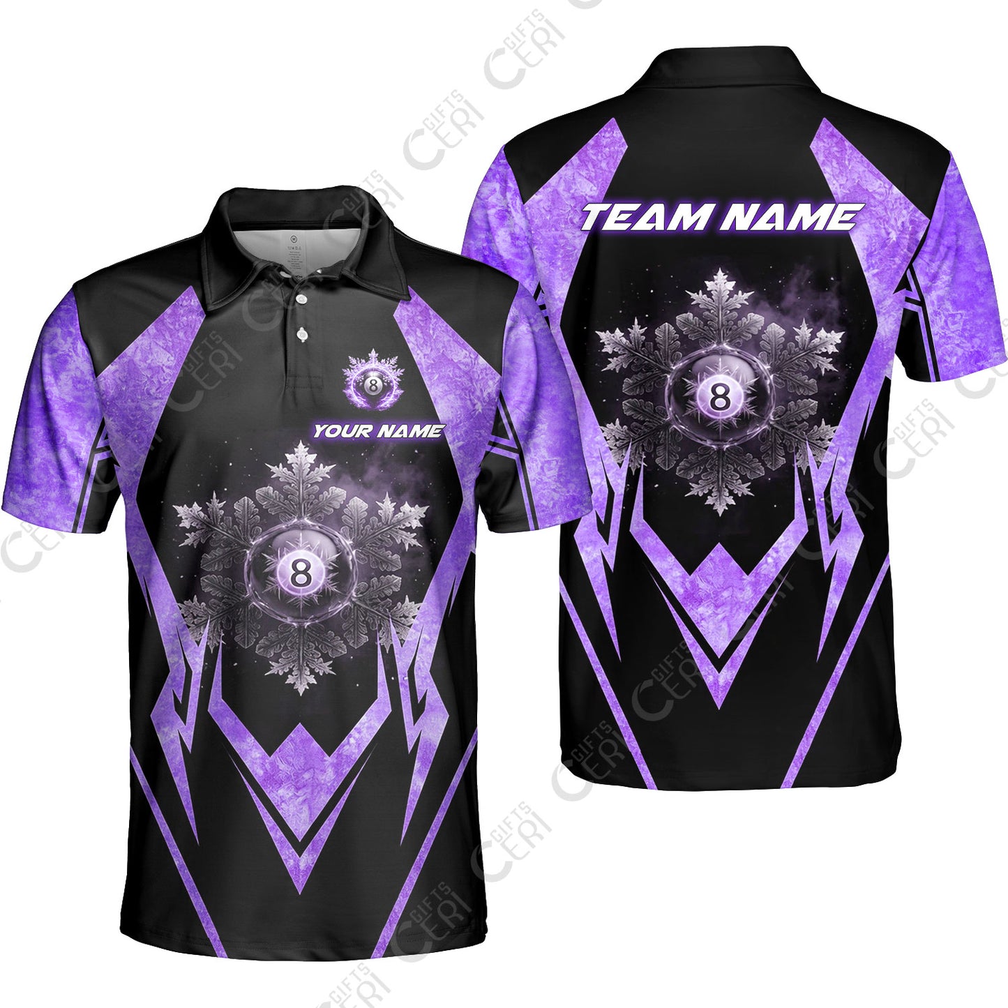 Customized Billiards Unisex Polo Shirt, Personalized Ice Break 8 Ball Jersey Gift For Billiard Players
