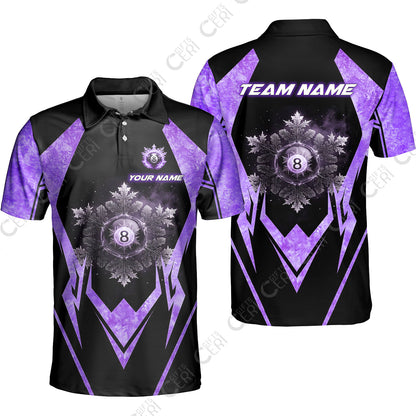 Customized Billiards Unisex Polo Shirt, Personalized Ice Break 8 Ball Jersey Gift For Billiard Players