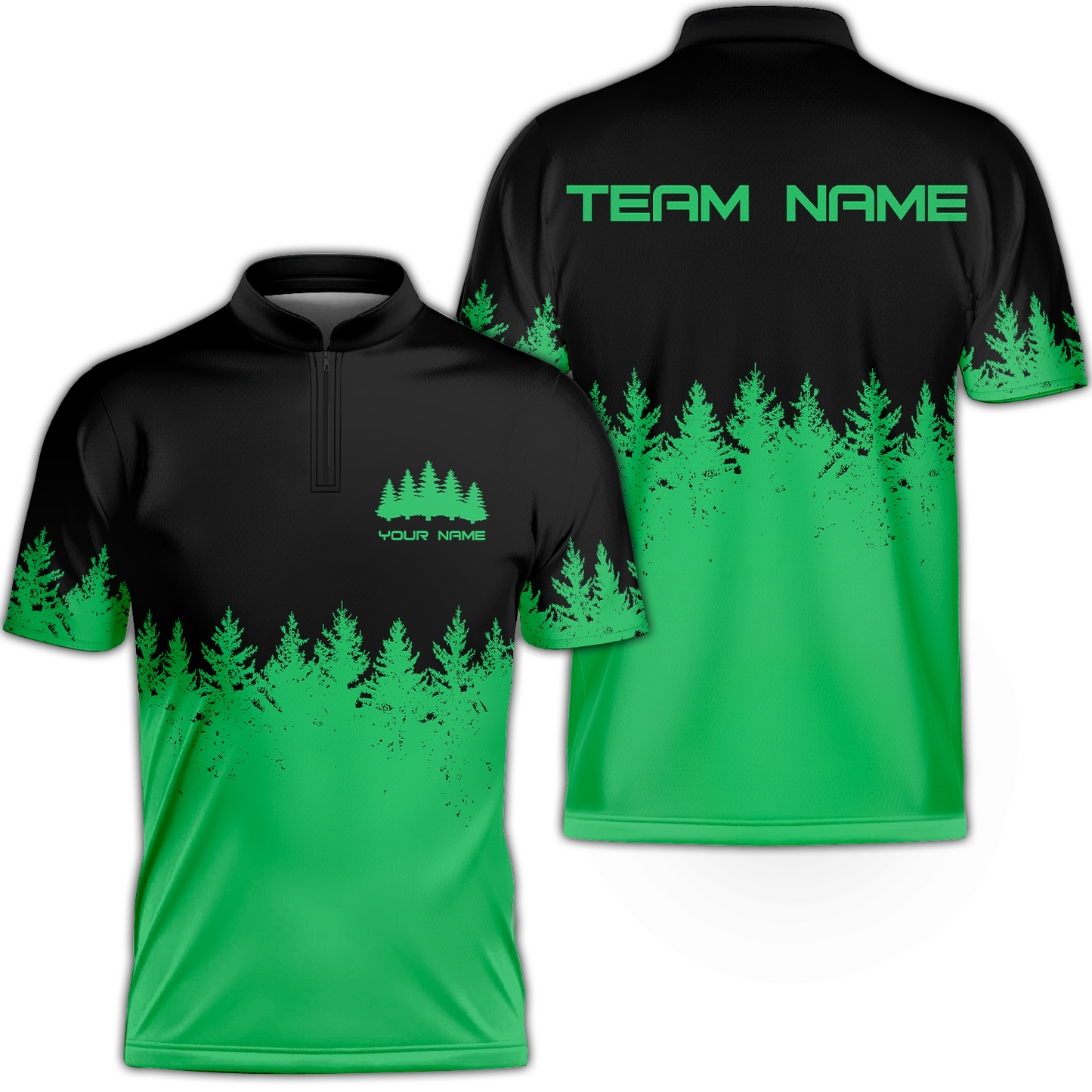 Stupid Tree Funny Definition Unisex Polo Shirt, Black And Green Pine Forest Polo Shirt For Men - Perfect Gift For Men, Golfers