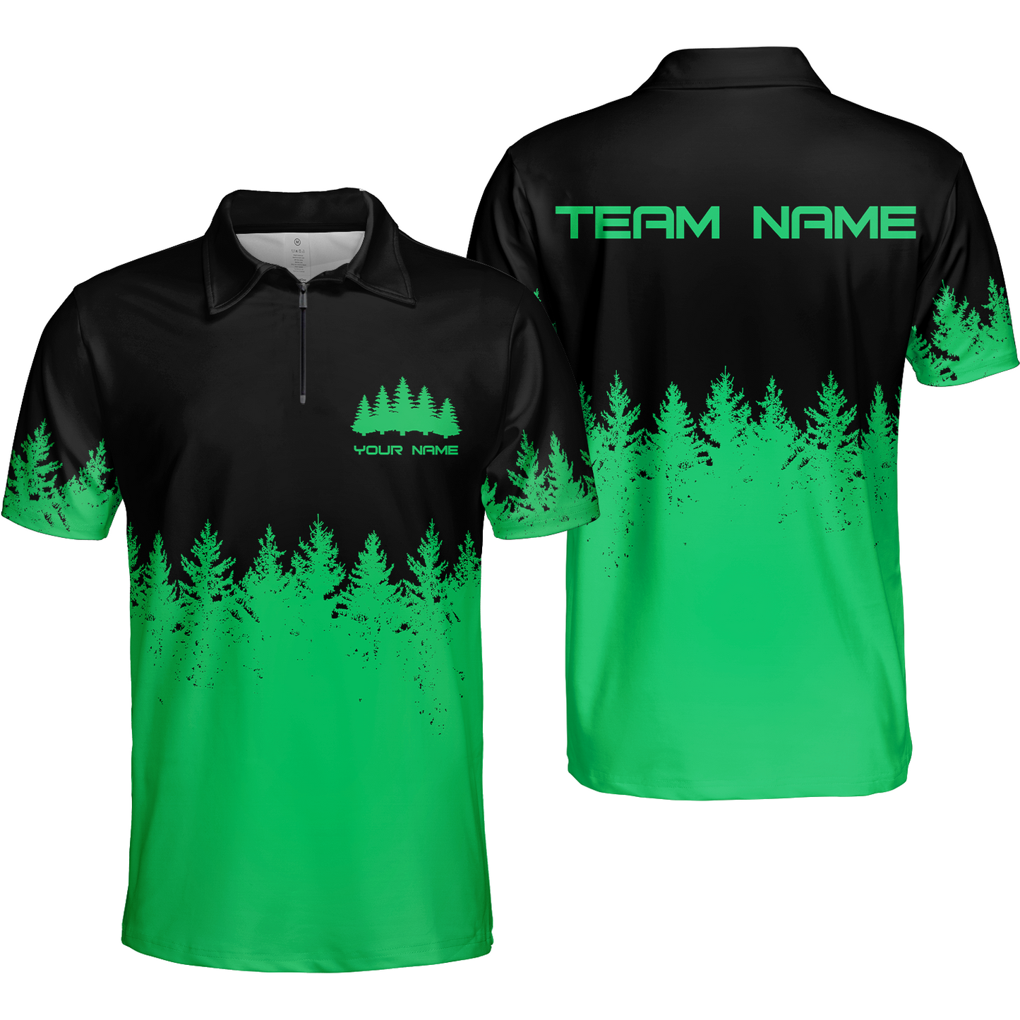 Stupid Tree Funny Definition Unisex Polo Shirt, Black And Green Pine Forest Polo Shirt For Men - Perfect Gift For Men, Golfers