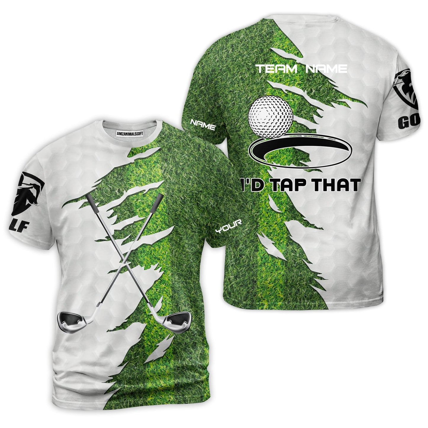 Green Golf Course T- Shirt, I'd Tap That Golf Polo Shirt For Men, Gift Idea For Male Players, Gift For Golfers