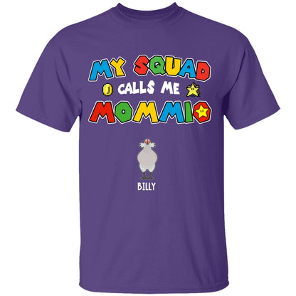 Personalized Chicken Mom Shirt My Squad Calls Me Mommio For Mom, Mother, Grandma, Mother's Day Gift - HN22