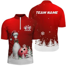 Snowflake Custom Christmas Bowling Team Polo Shirt, Christmas Bowling uniforms - Bowling Shirts Personalized Name And Team Name