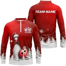 Snowflake Custom Christmas Bowling Team Polo Shirt, Christmas Bowling uniforms - Bowling Shirts Personalized Name And Team Name