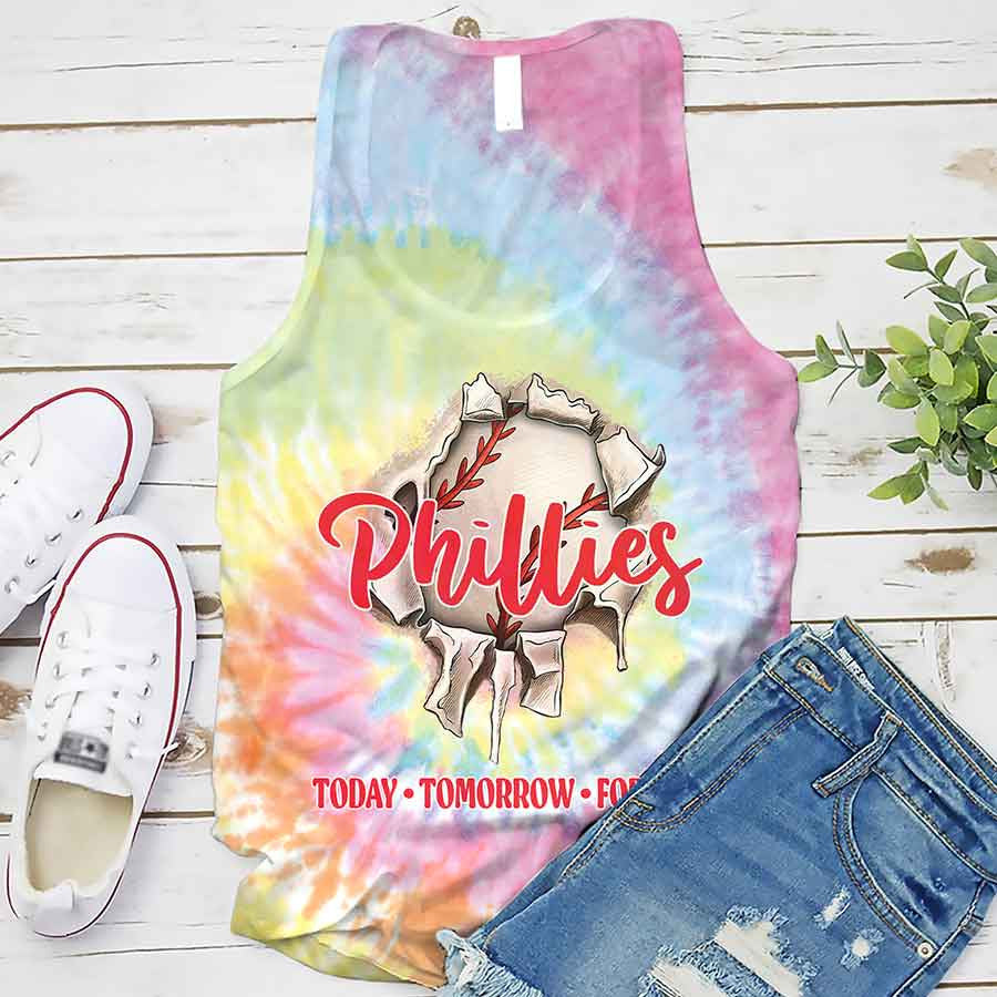 Spiral Philadelphia Baseball Tie Dye T shirts - Tie-Dye Tee, Spiral Apparel For Phillies Baseball Fans