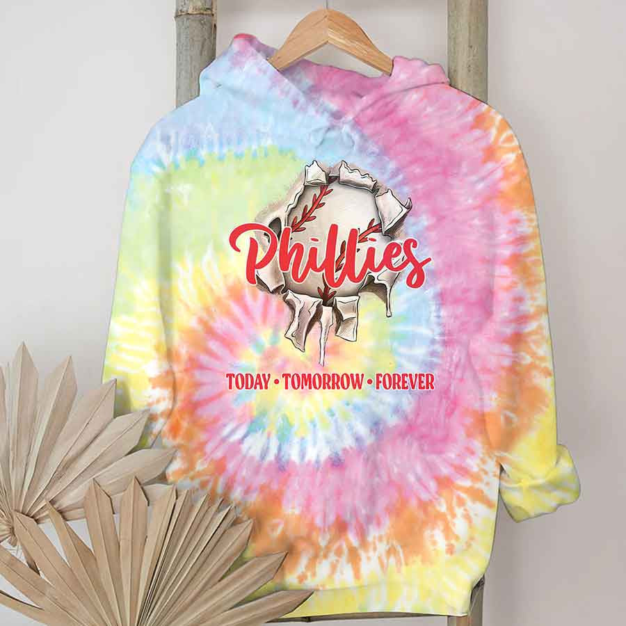 Spiral Philadelphia Baseball Tie Dye T shirts - Tie-Dye Tee, Spiral Apparel For Phillies Baseball Fans
