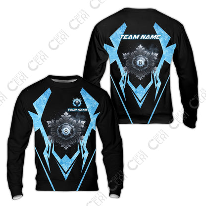 Customized Billiards Sweatshirt, Personalized Ice Break 8 Ball Jersey Gift For Billiard Players