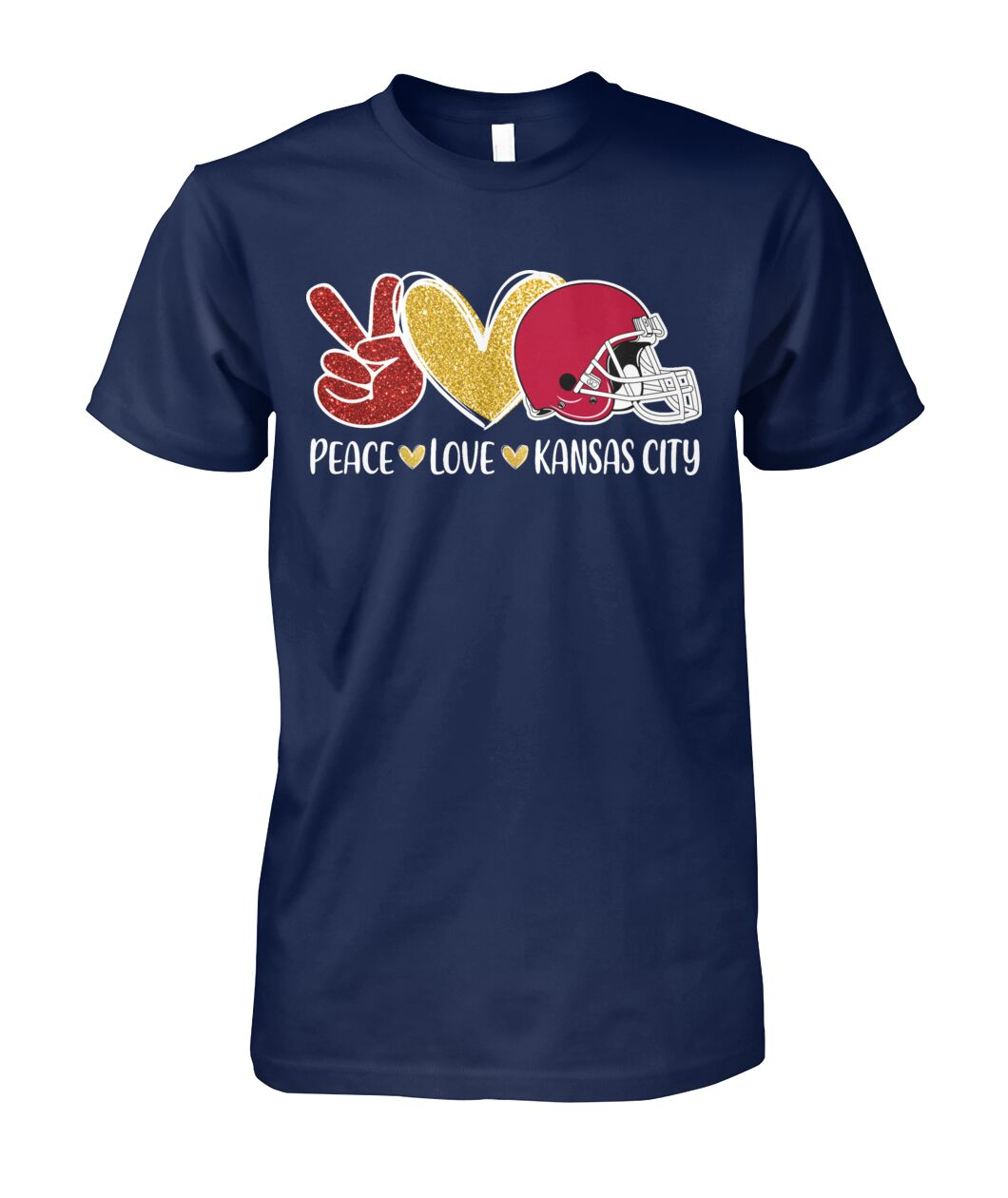 Kansas City American Football Peace Red Gold Long Sleeve Shirt, Perfect Outfit For Men Women Family Love Kansas City Football Sport
