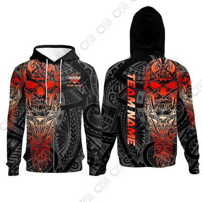 Customized 8 Ball Pool Zip Hoodies, 8-Ball Billiard Ethnic Tribal Style Pattern, Billiards Jerseys