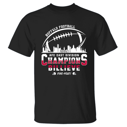 Buffalo American Football 2024 AFC East Champions Skyline Billieve Sweatshirt, Buffalo Conquered The East Champs Sweatshirt