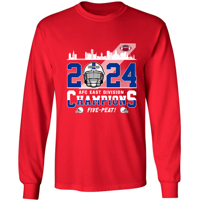 Buffalo American Football 2024 AFC East Champions T-Shirt, Conquered The East Champs Shirt, Buffalo Football Fan Gifts
