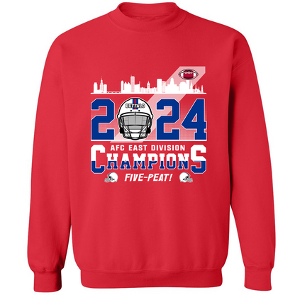 Buffalo American Football 2024 AFC East Champions T-Shirt, Conquered The East Champs Shirt, Buffalo Football Fan Gifts